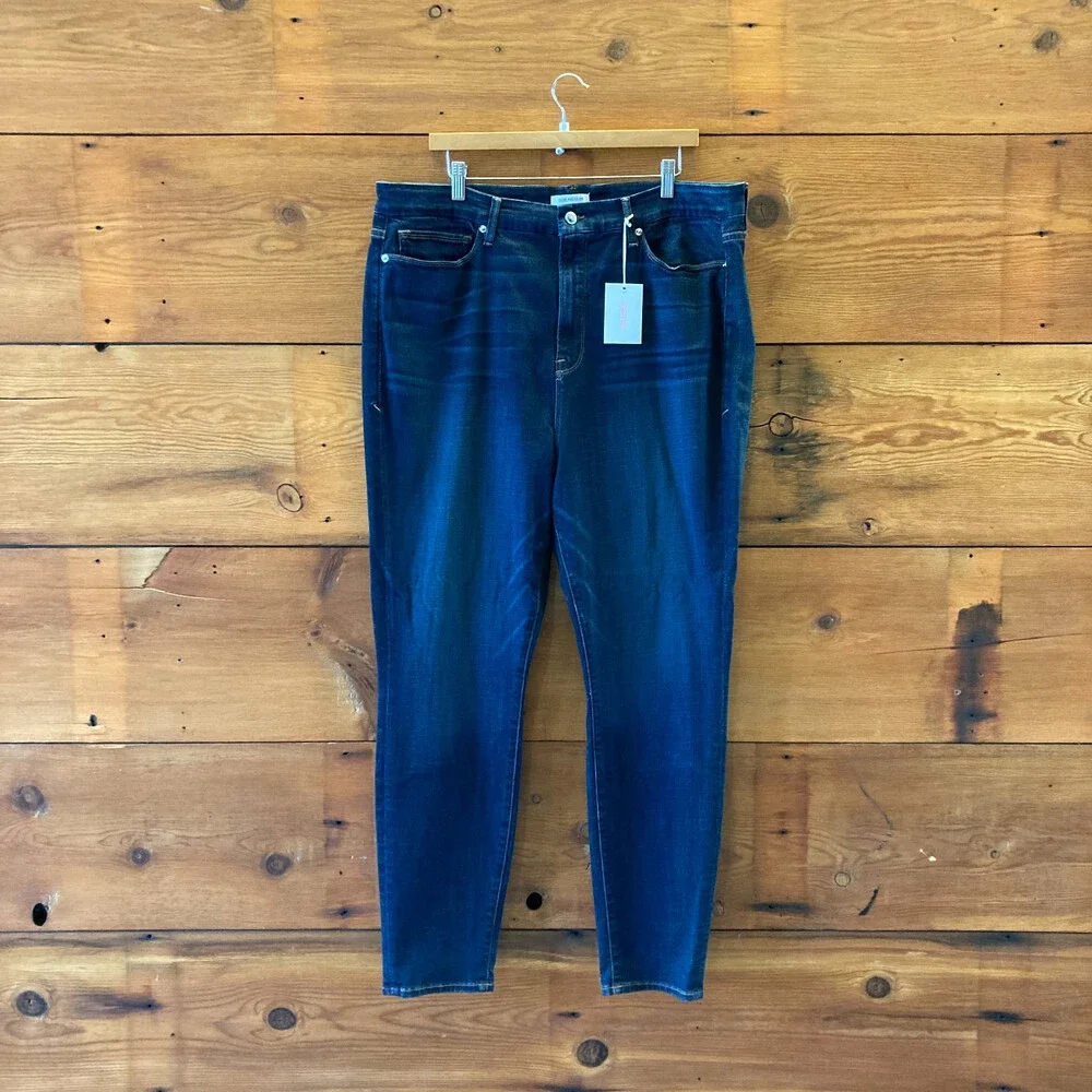 24 / Plus Size - Good American Dark Wash Stretch Fit Good Legs Jeans NEW 1206HP - Picture 2 of 4